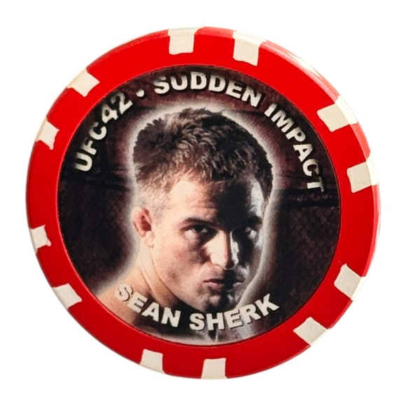 UFC 42 Sean Sherk‎ Poker Chip Sudden Impact 4-25-03 Red Collectible MMA UFC - Picture 1 of 4